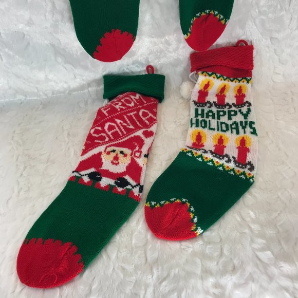 4 - Knit Reindeer Stockings 2 Assorted styles - Picture 6 of 7